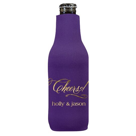 Elegant Cheers Bottle Koozie